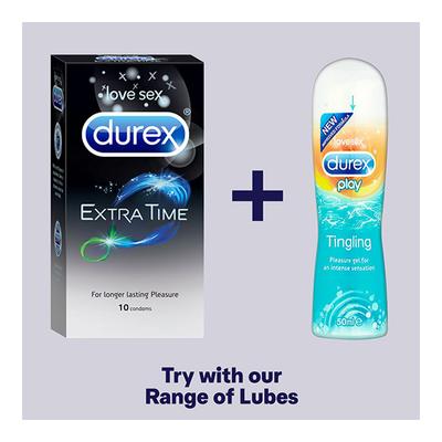 Durex Condoms - Extra Time 10's - Plain/Flavoured Condoms