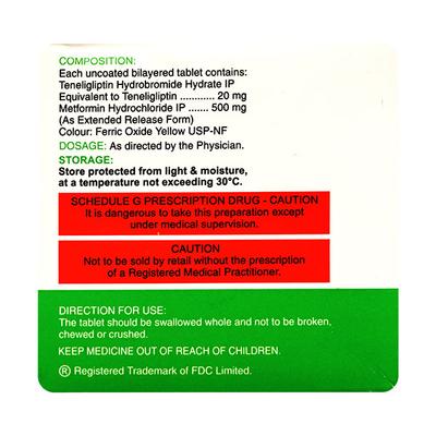 TEN DC M 500mg Tablet 10'S - Diabetes-Ant