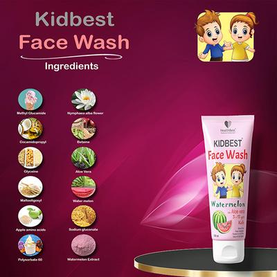 HealthBest Kidbest (3-13 Years) Facewash - Watermelon Flavour 200 gm - Baby Skin Care