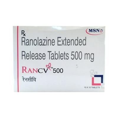 RAN CV 500mg Tablet 10'S - Angina