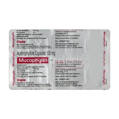 Mucophylin 100mg Capsule 10'S - Asthma/COPD-Ast