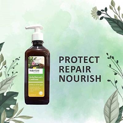 Mukti Gold Herbal Hairwash + Conditioner 500 ml - Conditioners