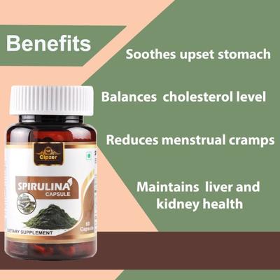 Cipzer Spirulina Capsule 60's - Speciality Medicines