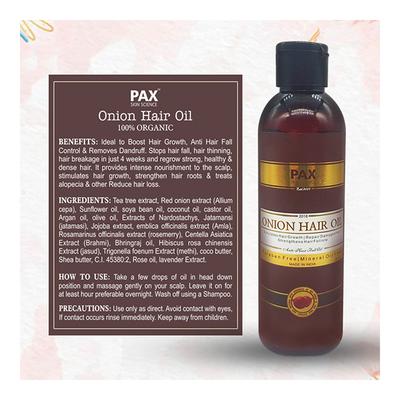 PAX Skin Science Onion Hair Oil 200 ml - Hair Oils