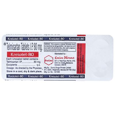 KREIOTEL 80 Tablet 10's - Hypertension-Ang