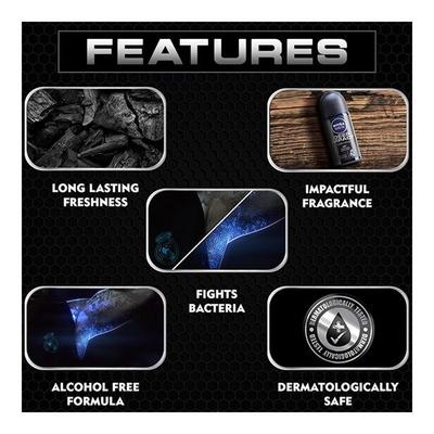 Nivea Men Deep Impact Roll On Deodorant - Freshness 50 ml - Men Deodorants/Roll-Ons