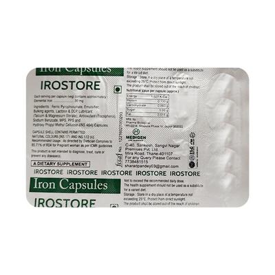 IROSTORE Capsule 10's - Supplements-Vam