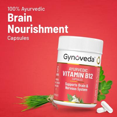 Gynoveda Ayurvedic Vitamin B12 Capsule (Pack of 3 x 30's) - Multi-Vitamins