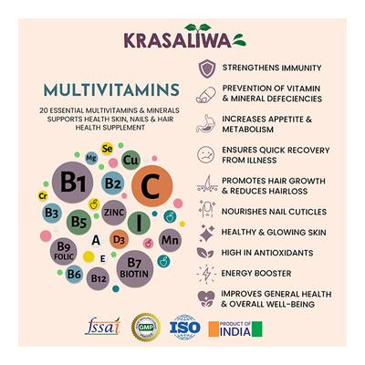 Krasaliwa Multivitamin+Zinc+D3 Tablet (Pack of 10 x 10's) - Multi-Vitamins