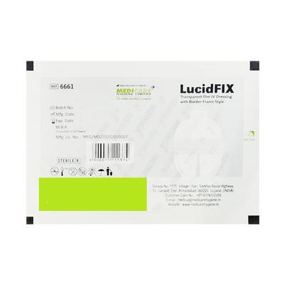 Medica Lucidfix Trasparent Film IV Dressing With Border 10 cm x 12 cm 1's - Bandages & Dressings