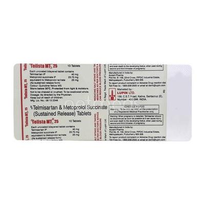 Telista MT 25mg Tablet 10'S - Hypertension-Ang
