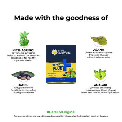 Kerala Ayurveda Glymin Plus Tablet 100's - Diabetes Care (Ayush)
