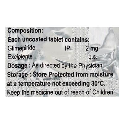 Glimp 2mg Tablet 10'S (N) - Diabetes-Ant