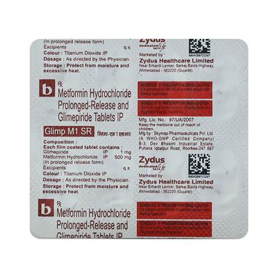 GLIMP M SR 1mg Tablet 10's - Diabetes-Ant