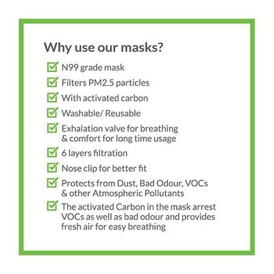 Buy BodyGuard Reusable Anti Pollution Face Mask with Activated Carbon ...