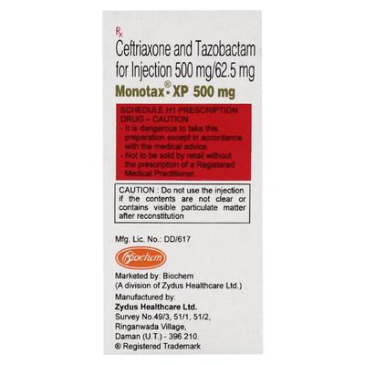 MONOTAX XP 500mg Injection 1's - Bacterial Infections-Cep