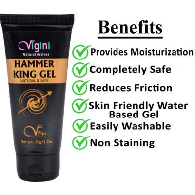 Vigini Hammer King Lubricant Gel - Men 50 gm - Intimate Cream/Gel