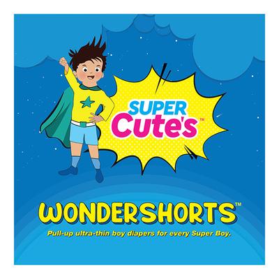 Super Cute's WonderShorts Pull-up Shorts Diaper - (XL) (12- 17 kg) (Pack of 5 x 5's) - Diapers & Wipes