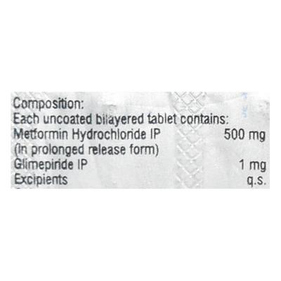 Jubiglim M 1mg/500mg Tablet 10'S - Diabetes-Ant