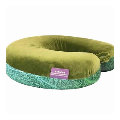 VIAGGI Memory Foam Neck Pillow - Leaf Green - Pads And Pillows