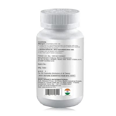 La nature's Omega-3 Fish Oil 1000 mg Softgel capsules 60's - Omega Fish Oil Fatty Acids