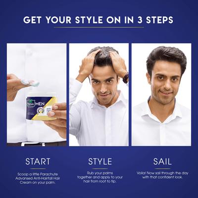 Parachute Advansed Men After Shower Anti-Hair Fall Hair Cream with Almond 100 gm - Hair Creams
