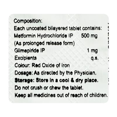 Zyromet G 1Mg Tablet 10's - Diabetes-Ant