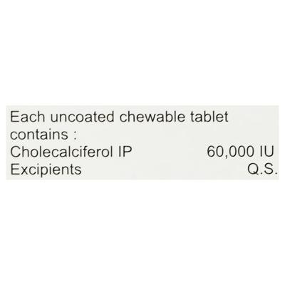 PLUSS D3 ORANGE FLAVOUR 60K Chewable tablet 4's - Supplements-Vit