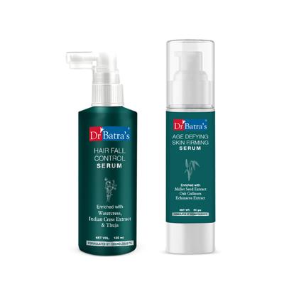 Dr Batra's Hair Fall Control Serum 125 ml + Age Defying Skin Firming Serum 50 gm - Personal Care (Ayush)
