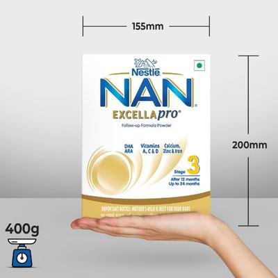 Nestle NAN Excellapro 3 (After 12 Months) Follow Up Formula Powder 400 gm - Baby And Infant Supplements