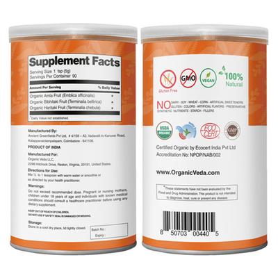 Organic Veda Triphala Powder 454 gm - Pure Herbs