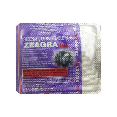 ZEAGRA 100mg Tablet 4's - Impotence/Erectile Dysfunction (Ed)