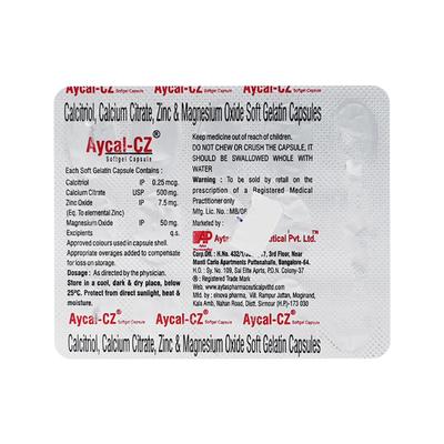 AYCAL CZ Capsule 15's - Supplements-Vam