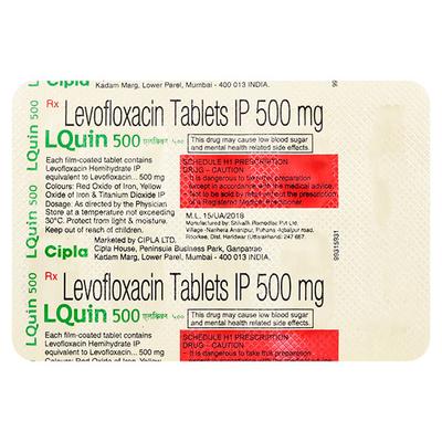 Lquin 500mg Tablet 10'S - Bacterial Infections-Qui