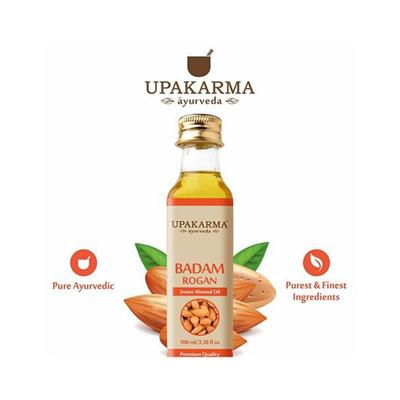 Upakarma Ayurveda Badam Rogan Sweet Almond Oil 200 ml - Personal Care (Ayush)