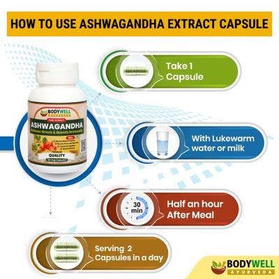 Bodywell Ashwagandha 500 mg Veg Capsule 60's - Ashwagandha