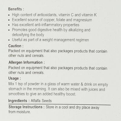 Nutriwish Alfalfa Seeds 1 kg - Nutritional Bars