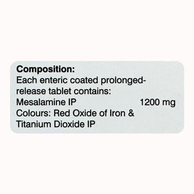 MESAZED 1200 Tablet 10's - Ulcerative Colitis/Bowel Inflammatory Disease-GIT