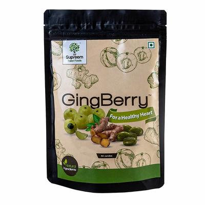 Supreem Super Foods GingBerry Candy 200 gm - Herbal Dietary Supplement