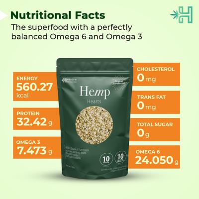 Health Horizons Hemp Hearts Superfood 150 gm - Nutritional Bars
