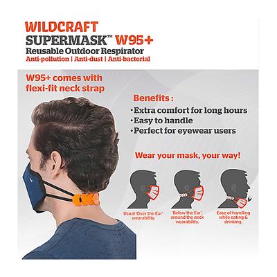 Wildcraft Supermask W95+ Reusable Outdoor Respirator Face Mask - Small - Face Mask