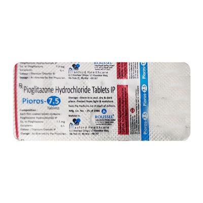 PIOROS 7.5 Tablet 10's - Diabetes-Ant