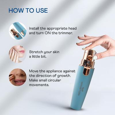 Winston 2 in 1 Face & Eyebrow Trimmer - Green - Hair Removal Accessories