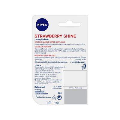 Nivea Fruity Lip Balm - Strawberry 10 gm - Lip Balms