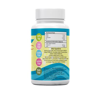 PureFoods Vitamin C + Zinc Tablet 30's - Multi-Vitamins