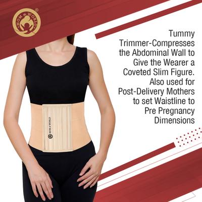 Mom & World Tummy Trimmer 8 Abdominal Belt - Brown (M) 1's - Back/Abdomen Supports