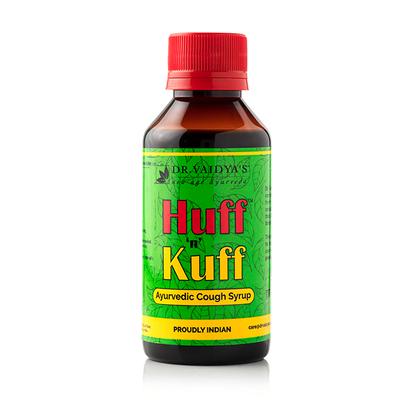 Dr.Vaidya's Huff 'n' Kuff Ayurvedic Cough Syrup (Pack of 2 x 200 ml) - Speciality Medicines