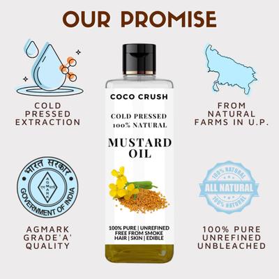 Coco Crush Cold Pressed Mustard Oil 50 ml - Personal Care (Ayush)