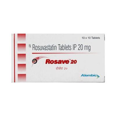 Rosave 20mg Tablet 10'S - High Cholesterol-Dys