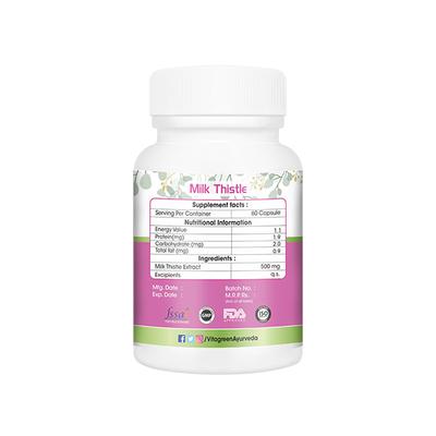 VitaGreen Milk Thistle Capsules 60's - Vital Health